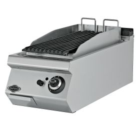 Grill pe gaz profesional, inox, cu roca vulcanica PLUS, 40*73*30 cm