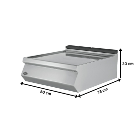 Masa de lucru neutra dubla PLUS, inox, 80*73*30 cm