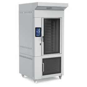 Cuptor profesional brutarie / patiserie rotativ electric din inox cu convectie si dospitor - 10 tavi 40*60