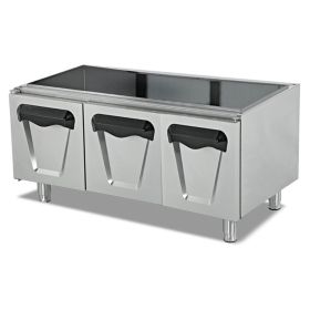 Dulap neutru triplu cu usi batante PLUS, inox, 120*62*55 cm