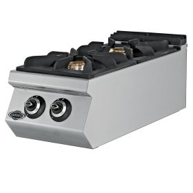 Masina de gatit pe gaz, inox, cu 2 arzatoare PLUS, 40*90*30 cm