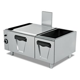 Cuptor profesional, inox, pe gaz, cu dulap inchis, 3*GN 2/1
