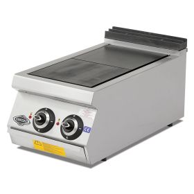 Masina de gatit electrica, inox, cu 2 plite PLUS, 40*90*30 cm