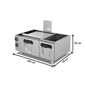 Cuptor profesional, inox, electric, cu dulap inchis PLUS, 2*GN 2/1