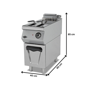 Friteuza electrica profesionala, inox, cu 1 cuva, 24 lt