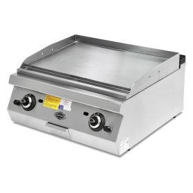 Grill pe gaz profesional, inox, cu suprafata neteda PLUS, 80*90*30 cm