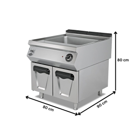 Bain marie profesional, electric, inox, 2 bazine, 80*90*80 cm