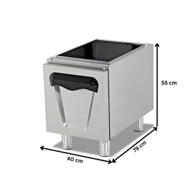 Dulap neutru cu o usa PLUS, inox, 40*79*55 cm