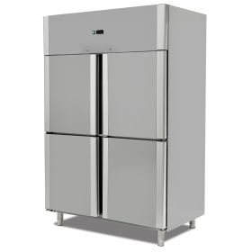 Dulap congelator vertical inox cu 4 usi, 1400 lt