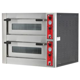 Cuptor profesional pentru pizza, electric, 2 vetre, 4+4 pizza diametru 33 cm, temperatura maxima de coacere: 400 °C