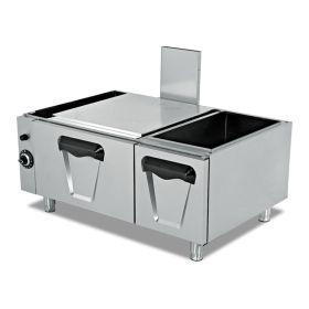 Cuptor profesional, inox, pe gaz, dulap inchis, 2*GN 2/1