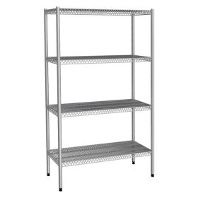Raft inox depozitare cu 4 polite din sarma 90*62*180 cm