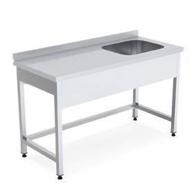 Spalator cu 1 cuva pe partea dreapta si picurator, inox, 140*70*85 cm