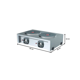 Masina de gatit de banc electrica cu 2 plite