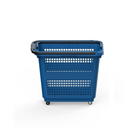 Cos supermarket cu roti 54 lt - Albastru