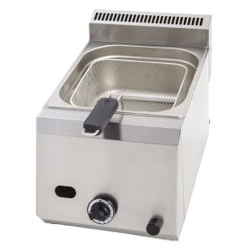 Friteuza profesionala pe gaz de banc cu robinet, 1 cuva 8 lt, 5 kW, 33*54*37 cm