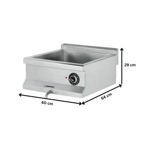 Bain marie profesional, electric, inox, 1 bazin, 60*64*29 cm
