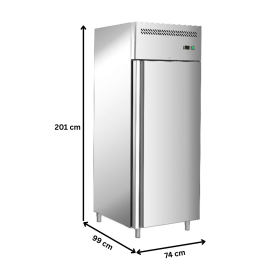 Dulap congelator vertical inox cu 1 usa, pentru patiserie, 20 tavi 40x60, 737 lt