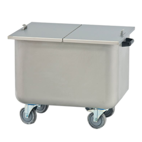 Carucior inox depozitare faina si zahar