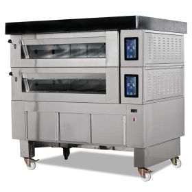 Cuptor profesional brutarie / patiserie, 2 x vetre, hota, dospitor cu roti