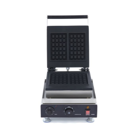 Aparat Vafe/waffle Belgiene MAXIMA, 2 Bucati Simultan, Termostat 50-300°C, Timer, 1750W