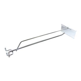Carlig cu eticheta 20 cm GRI, P25 pentru rafturi metalice perforate