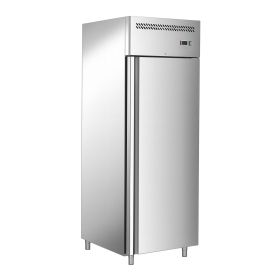 Dulap frigorific vertical inox 650 LT cu 1 usa, +2°C / +8°C, 3 grilaje GN 2/1, Panou de control digital