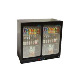 Dulap frigorific pentru bar cu 2 usi batanta din sticla - 210 litri