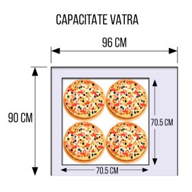Cuptor electric pentru pizza - 2x4 pizza / 33 cm