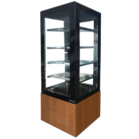 Vitrina frigorifica verticala pentru cofetarie cu decor lemn A447-SAMARA - 65 cm