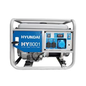 Generator de curent monofazic 7,5 kW Hyundai HY8001 cu 3 prize 2 x 230V / 16A (AC) + 1 x 230V / 32 A (AC)